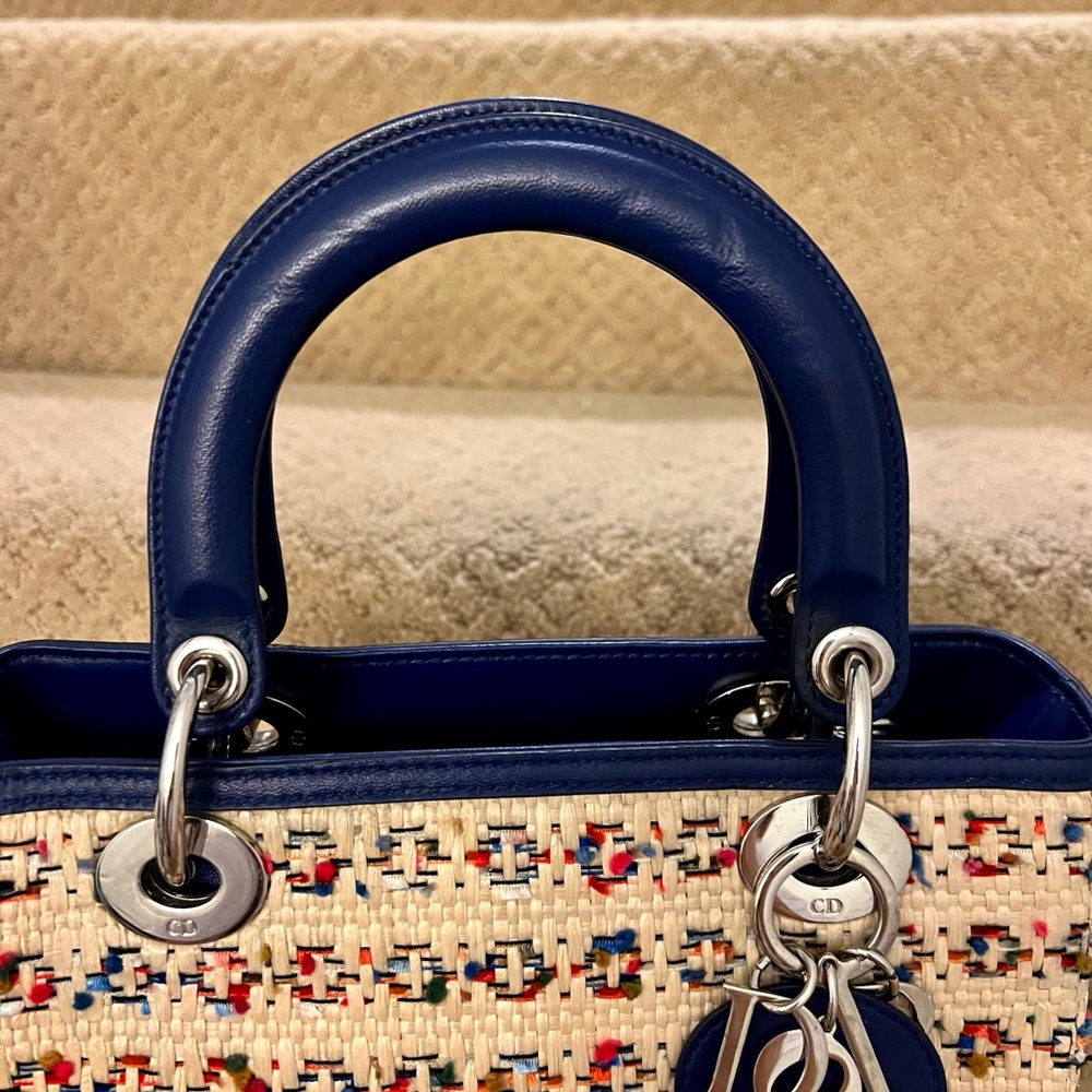 Authentic Dior Raffia lady medium - Picture 6 of 16